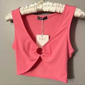 Pink crop top